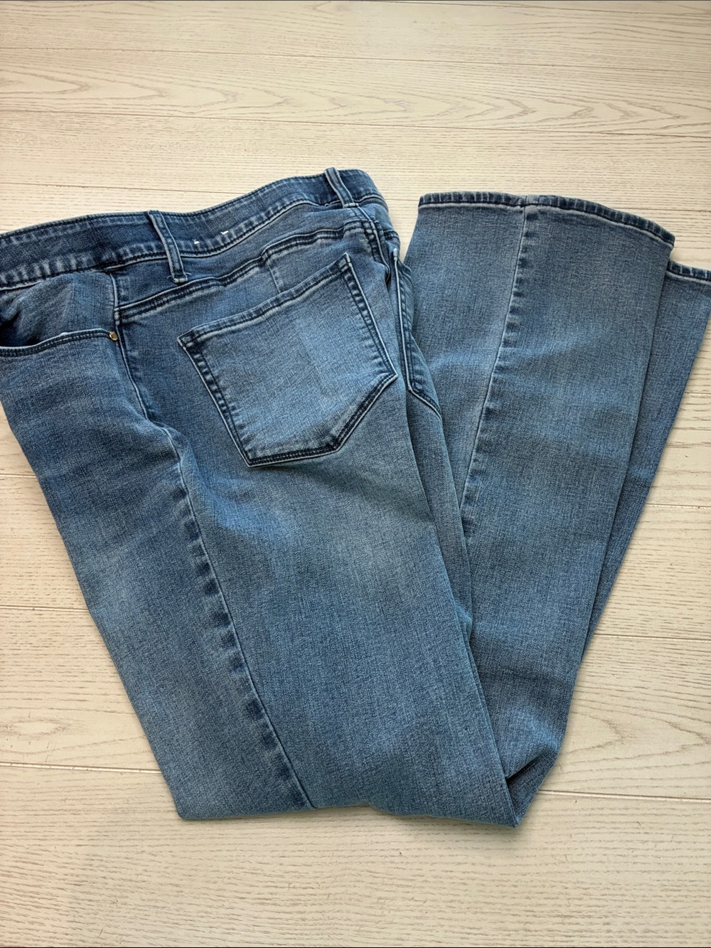 White House Black Market Blue Skinny Flare Jeans
